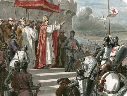 Papie Urban II ogasza Pierwsz Krucjat na Synodzie w Clermont