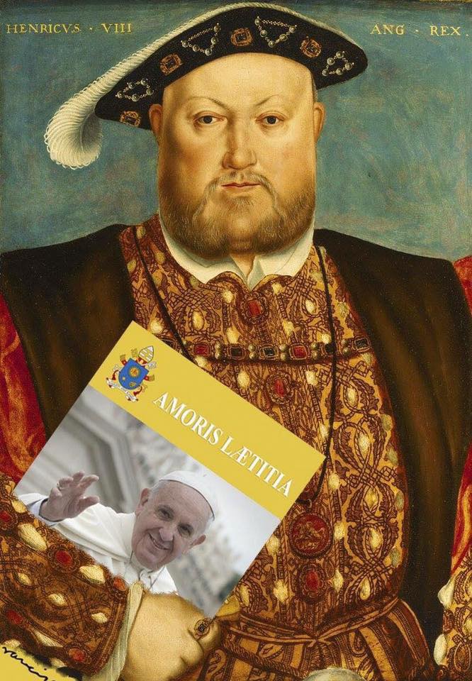 Adhortacja "Amoris laetitia" Bergoglio (Franciszka) i Henryk VIII, król Anglii