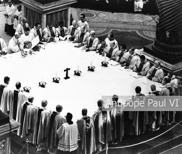 Antypapie Pawe VI odprawia Novus Ordo