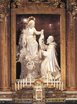 Bernini. - w. Szymon Stock otrzymuje szkaplerz od Matki Boej.
