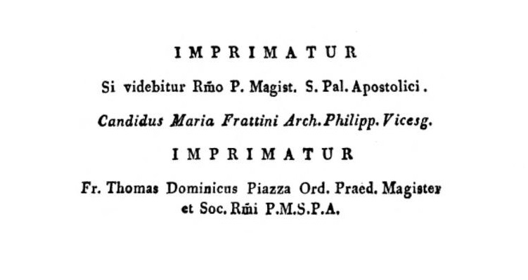 Theses selectae ex universa theologia quas auspice Eminentissimo Principe Laurentio Litta S. R. E. Cardinali Episcopo Sabinorum in Gymnasio Gregoriano Studiorum Praefecto sub disciplina Prosperi Piatti et Bartholomaei Cavani in eodem Gymnasio Doctorum Decurialium theologiae tradendae propugnandas suscipit Aloisius Bonelli Romanus VI. Kal. Sept. An. MDCCCXVIII. facta cuilibet mane indiscriminatim vespere post tertium singulas oppugnandi potestate. Romae MDCCCXVIII (1818). PRAELIS FRANCISCI BOURLIÈ. Praesidum Facultate. Imprimatur.