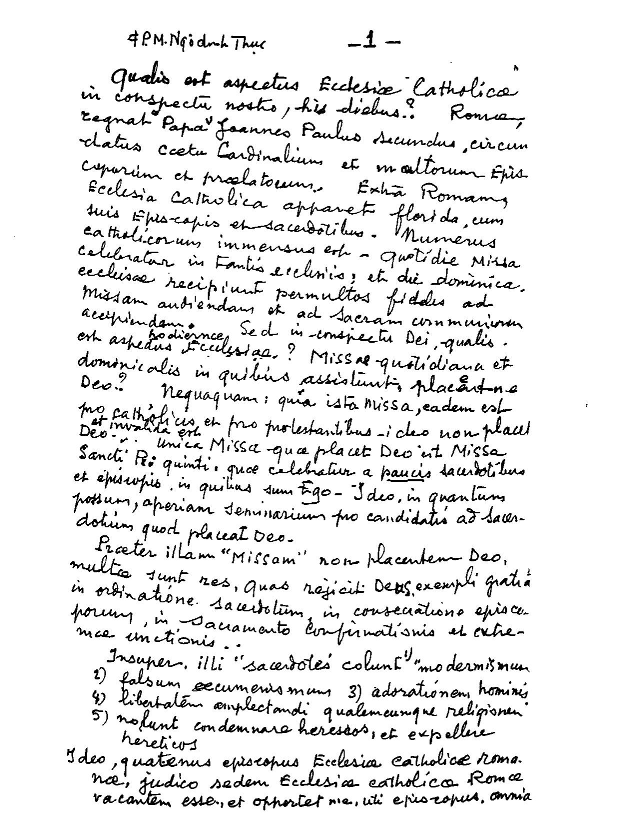 Declaratio Archiepiscopi Petri Martini Ngô-dinh-Thuc