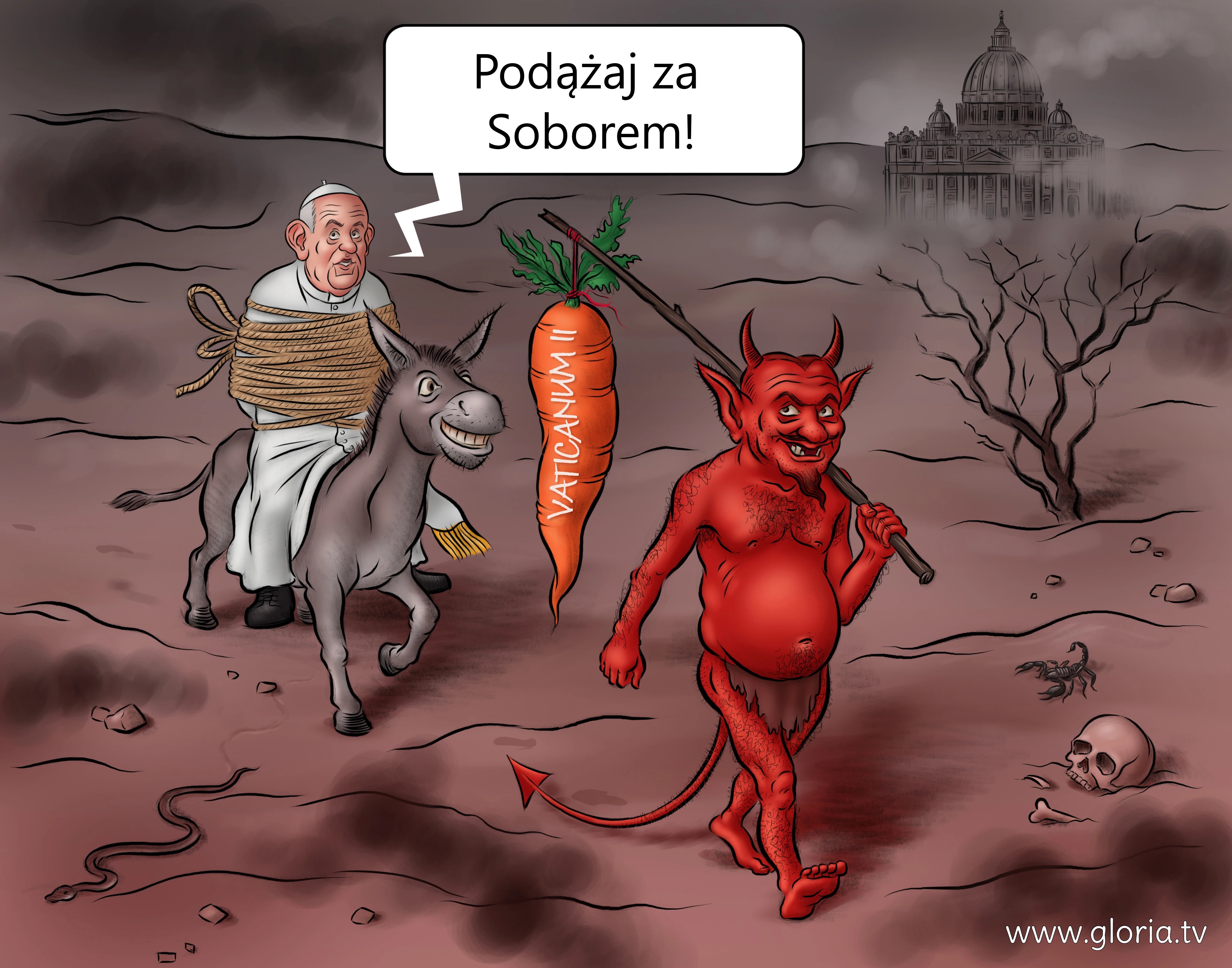 Pseudopapie Franciszek-Bergoglio poda za pseudosoborem
