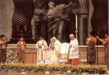 Jan Pawe II i naduycia liturgiczne. Bazylika w. Piotra. Synod dla Oceanii, 1999 r.