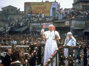 Pseudopapież Jan Paweł II w Indiach, Kalkuta, 3 lutego 1986 r.