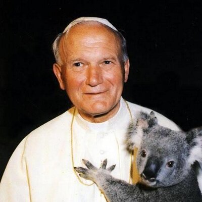 Jan Paweł II ze zwierzakiem