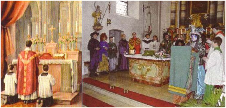 Katolicka Msza w. kontra Modernistyczna synaksa