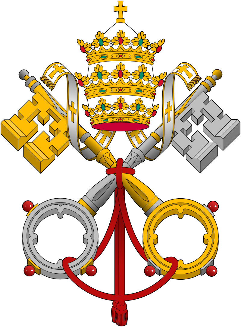 Klucze Piotrowe i Tiara, symbol papiestwa.