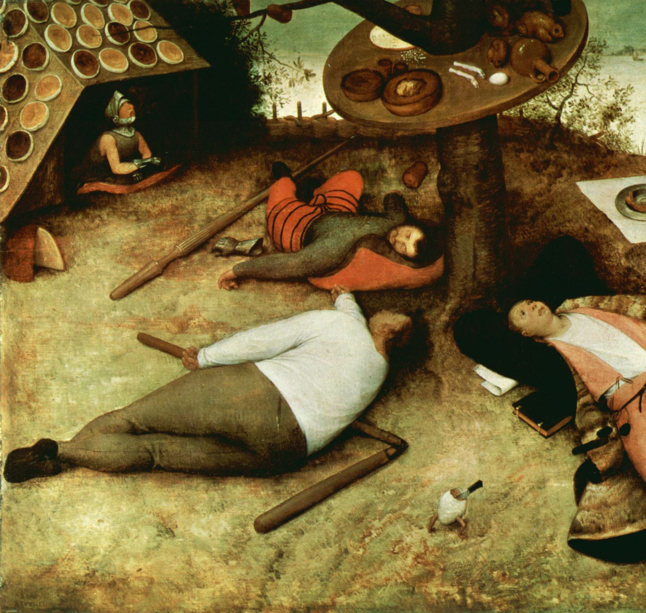 Kraina szczęśliwości. Kraina lenistwa. Kraina pasibrzuchów. Pieter Bruegel.