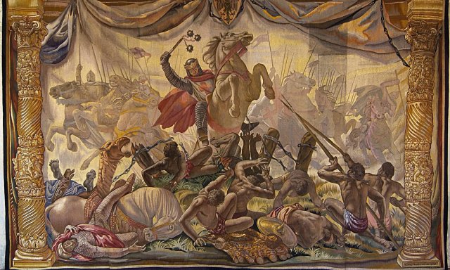 Król Nawarry Sancho VII Mocny w bitwie pod Las Navas de Tolosa, 16 VII 1212 r.