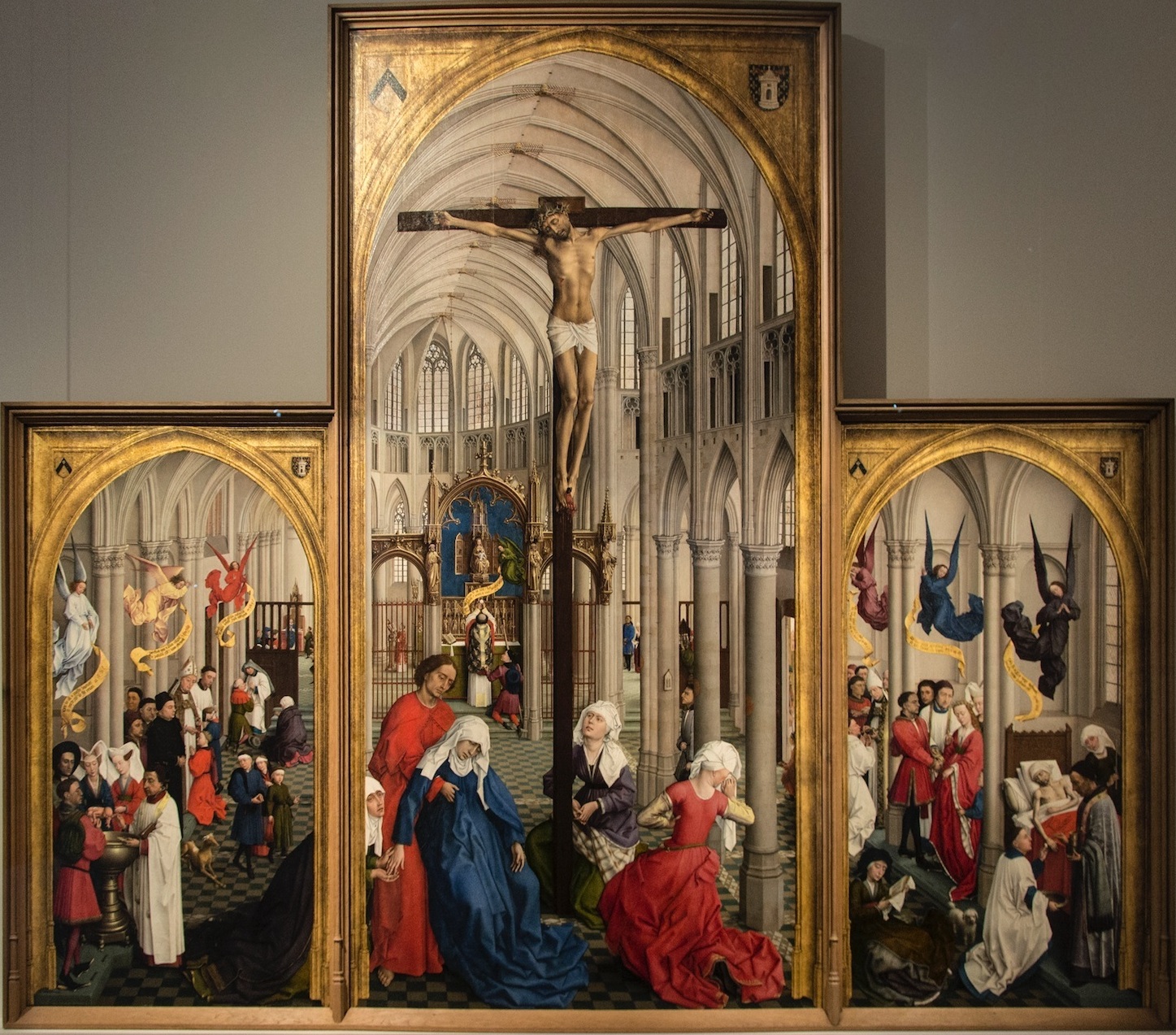 Otarz siedmiu sakramentów. Rogier van der Weyden.