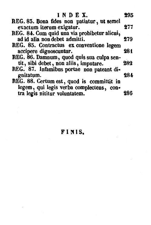 De Regulis Juris Canonici Liber Unicus, auctore Francisco Antonio Foebeo Societatis Jesu. Opus posthumum. Neapoli 1845. EX TYPOGRAPHIA SIMONIANA, p. 295.