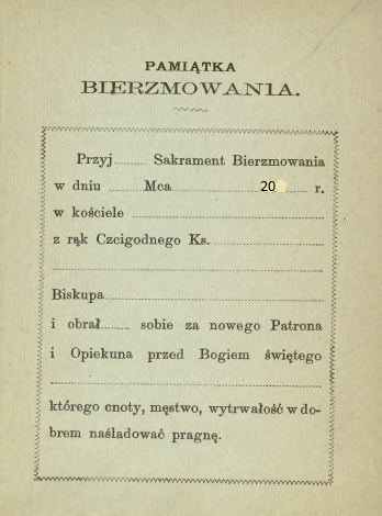 Pamitka Bierzmowania