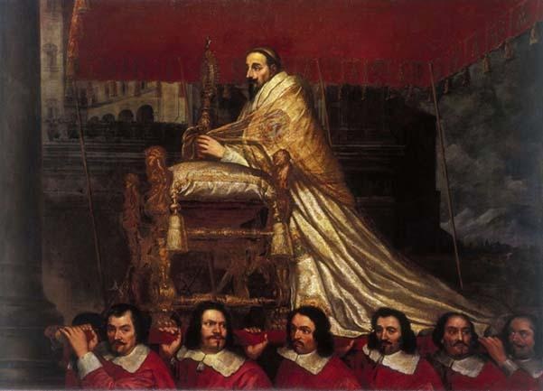 Papie Aleksander VII na procesji Boego Ciaa