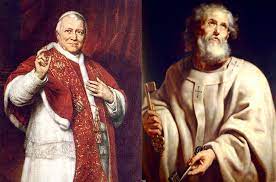 Papie Pius IX i w. Piotr Aposto