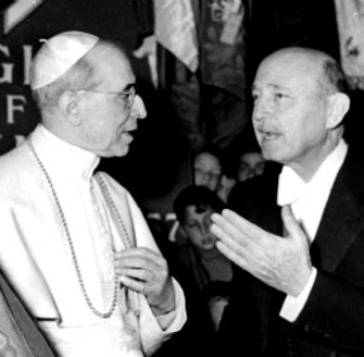 Papie Pius XII ze swoim przyjacielem hrabi Enrico Galeazzi