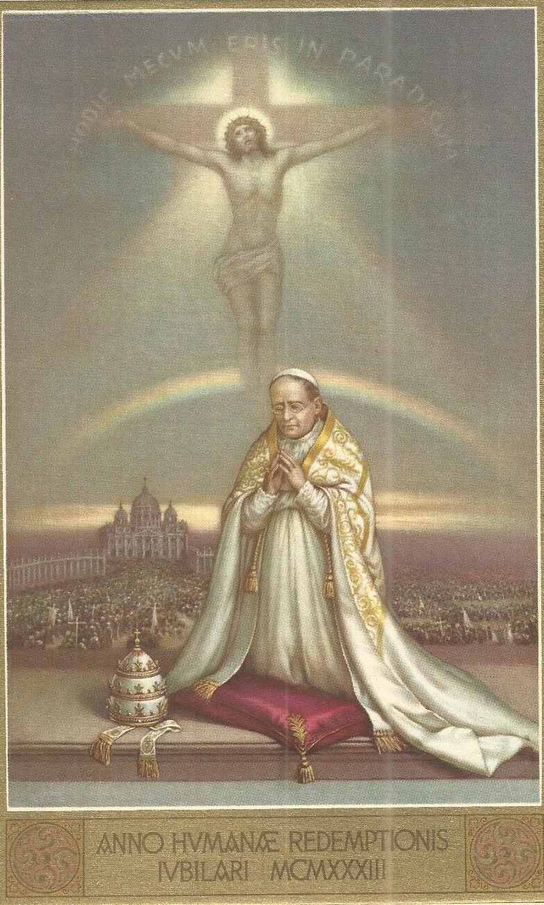 Papież Pius XI i Chrystus na Krzyżu