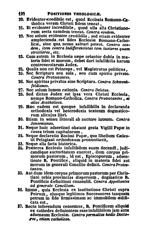 Positiones ex universa Theologia dogmatico-scholastica selectae.