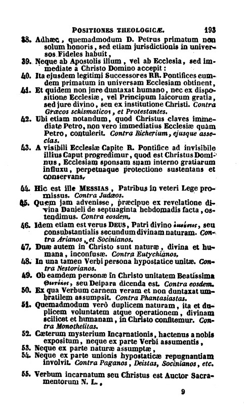Positiones ex universa Theologia dogmatico-scholastica selectae.