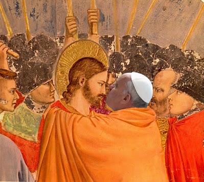Pseudopapie Franciszek-Bergoglio jako Judasz wydajcy Chrystusa ydom