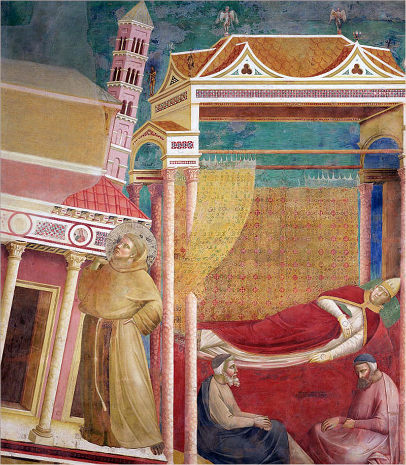 w. Franciszek z Asyu. Sen papiea Innocentego III. Giotto.