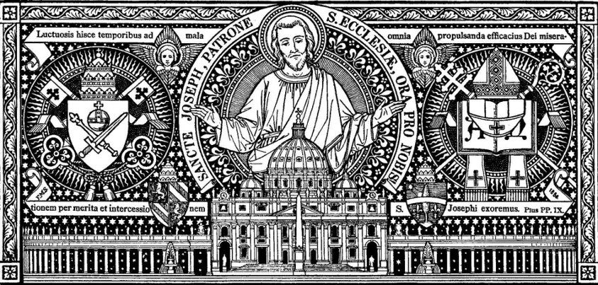 S. Joseph Patrone S. Ecclesiae, ora pro nobis! w. Jozef, patron Kocioa powszechnego.