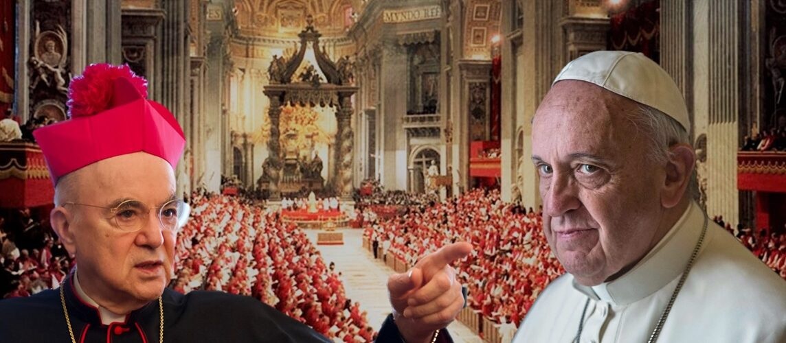 Arcybiskup Carlo Maria Vigano i pseudopapie apostata Franciszek Bergoglio