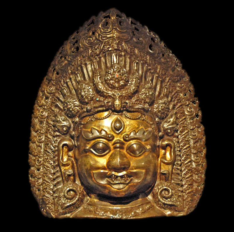 Wizerunek Bhajrawy, jednego z najważniejszych bóstw hinduskich, uważanego za groźną manifestację boga Sziwy.