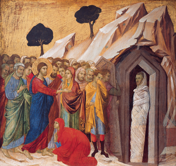 Wskrzeszenie azarza. Duccio di Buoninsegna. 1310-1311.