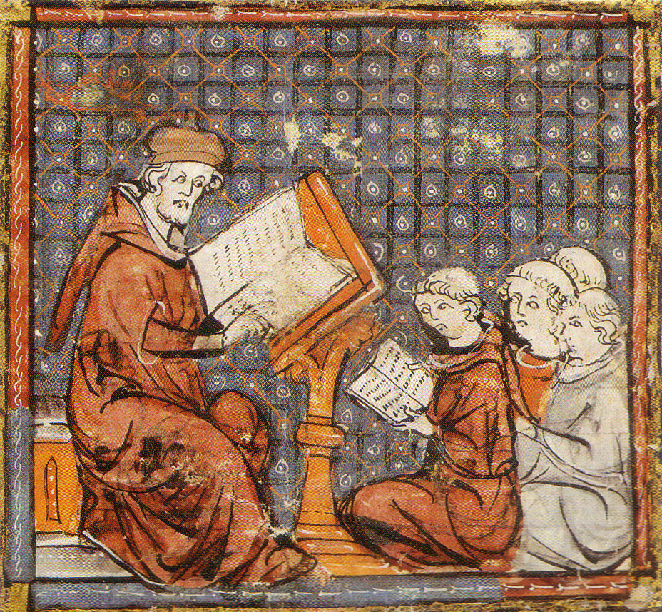Wykład na Uniwersytecie Paryskim, koniec XIV wieku.jpg