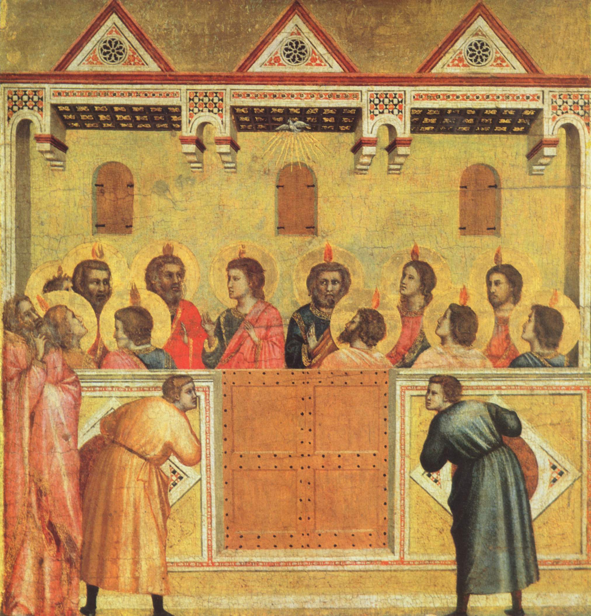 Zesanie Ducha witego. Giotto di Bondone.
