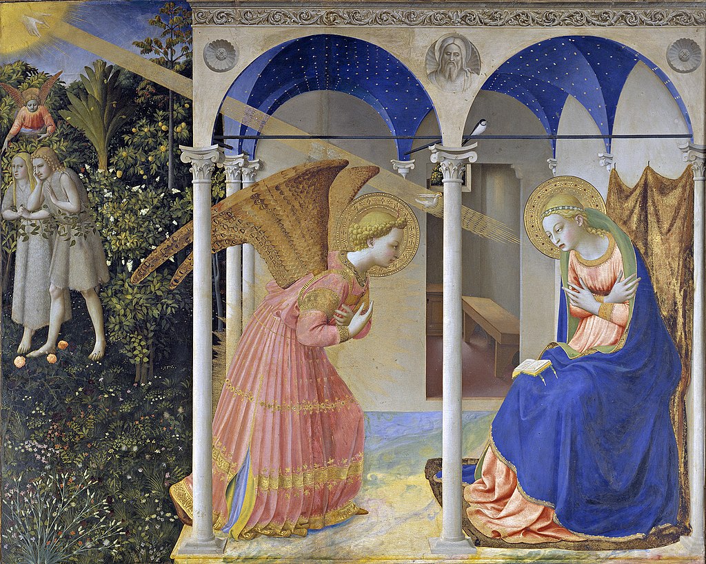 Zwiastowanie Najwitszej Maryi Pannie. Fra Angelico.