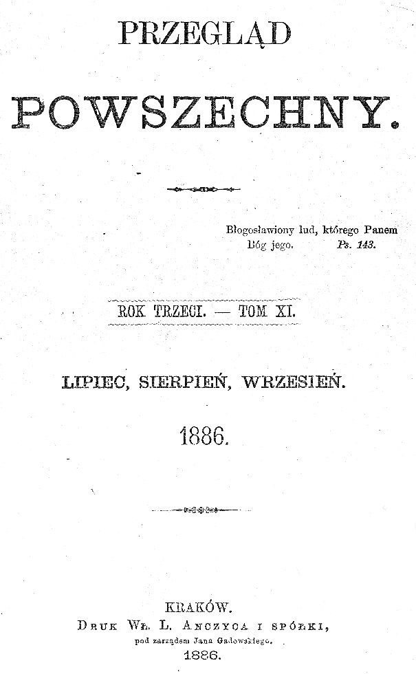 "Przegld Powszechny", 1886 r.