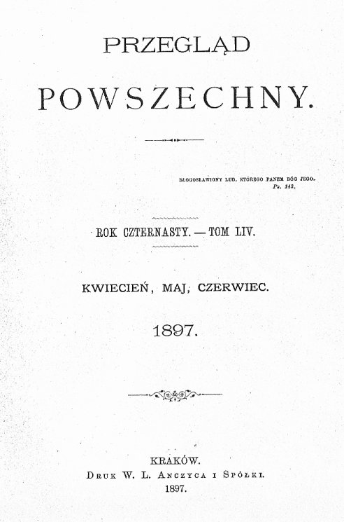 "Przegląd Powszechny", 1897 r.